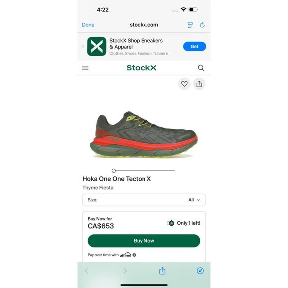 Hoka one one tecton X size 13 - Picture 2 of 6